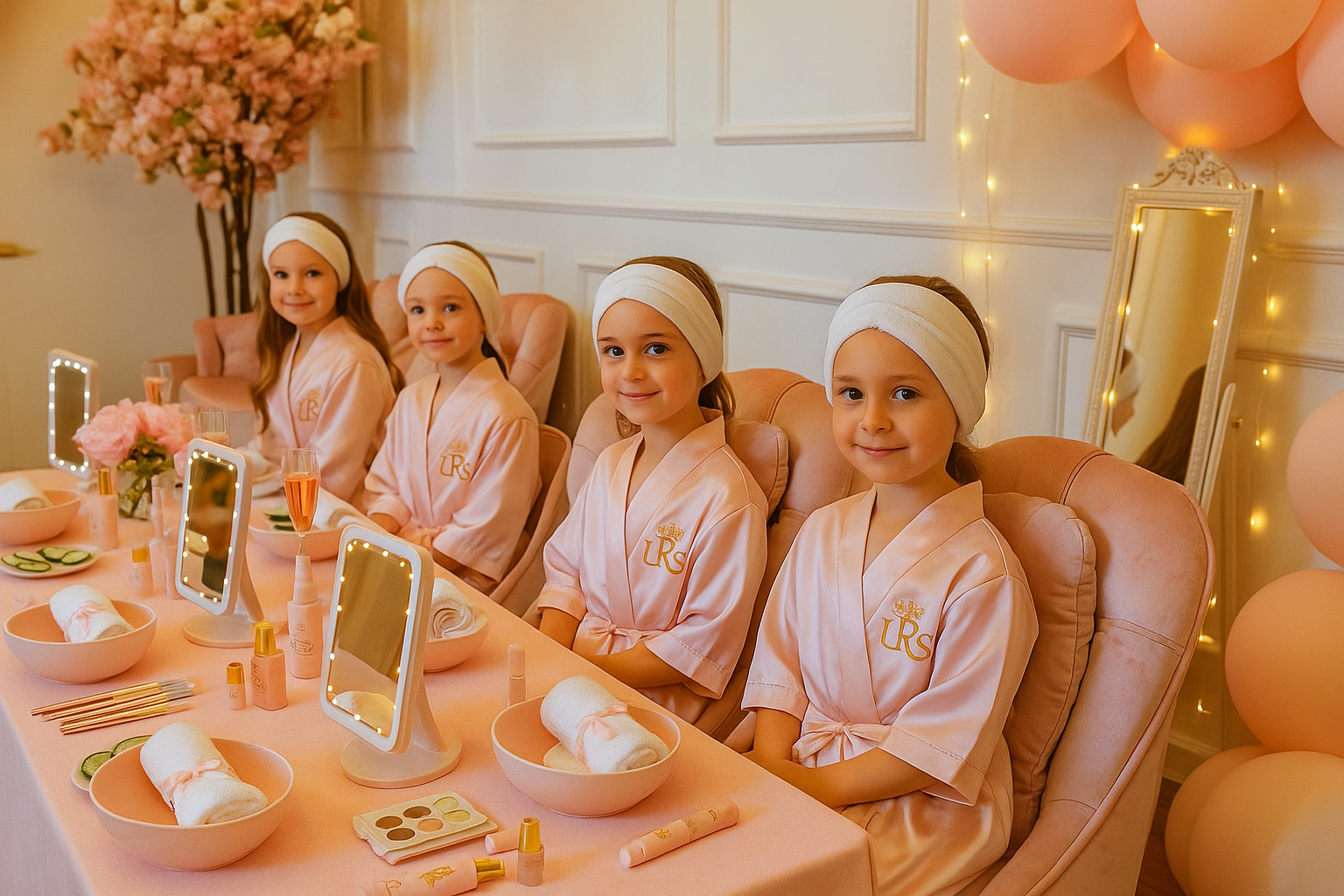 kids pampering, facial masks, spa treatments, mani and pedi, bubble foot spa, birthday, bachelorette party, any occasion party The Ultimate Royal SPA
